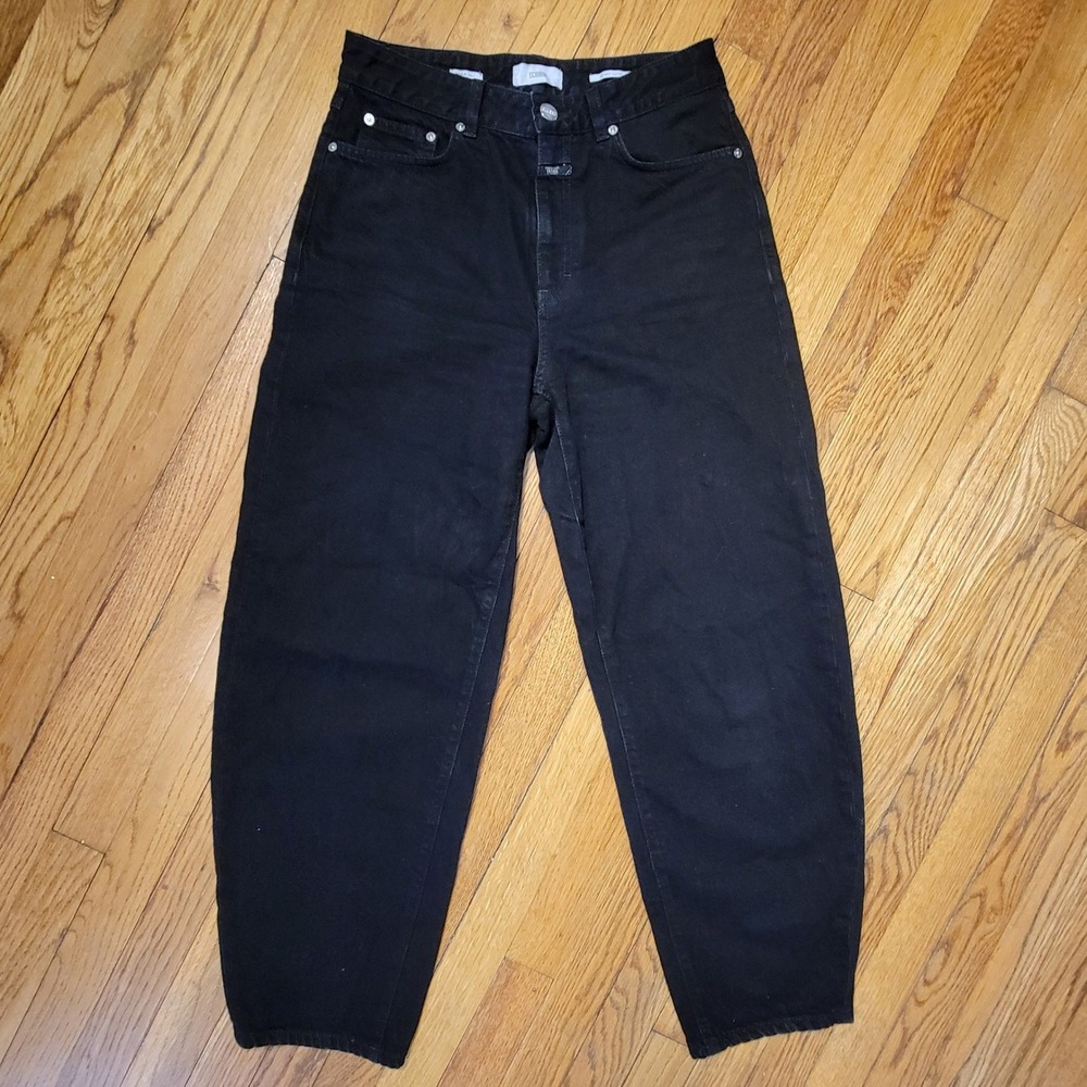 Closed Jazzie Horseshoe Organic Cotton Relaxed Barrel Jeans Sz 27 Made in Italy